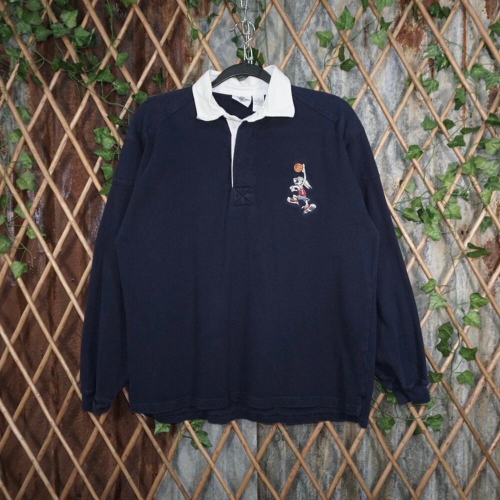 Medium - Vintage Y2K Acme looney tunes buggs bunny rugby tee